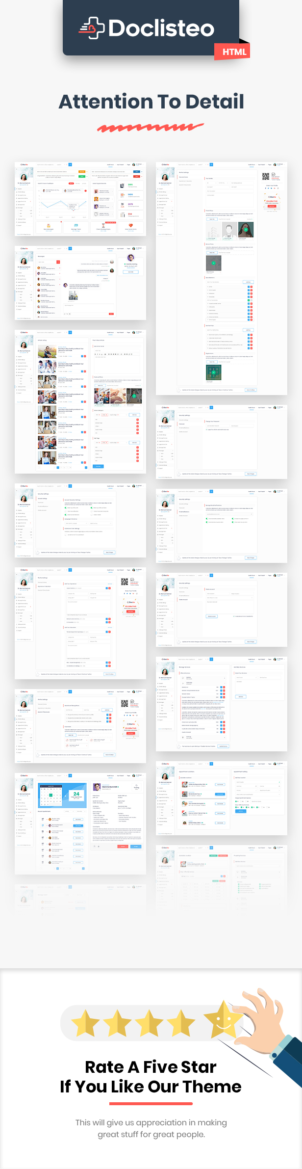 Doclisteo - Responsive Doctors Directory Dashboard Template - 4